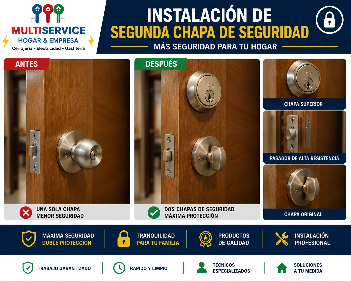 Trabajo antes y después — Cerrajería