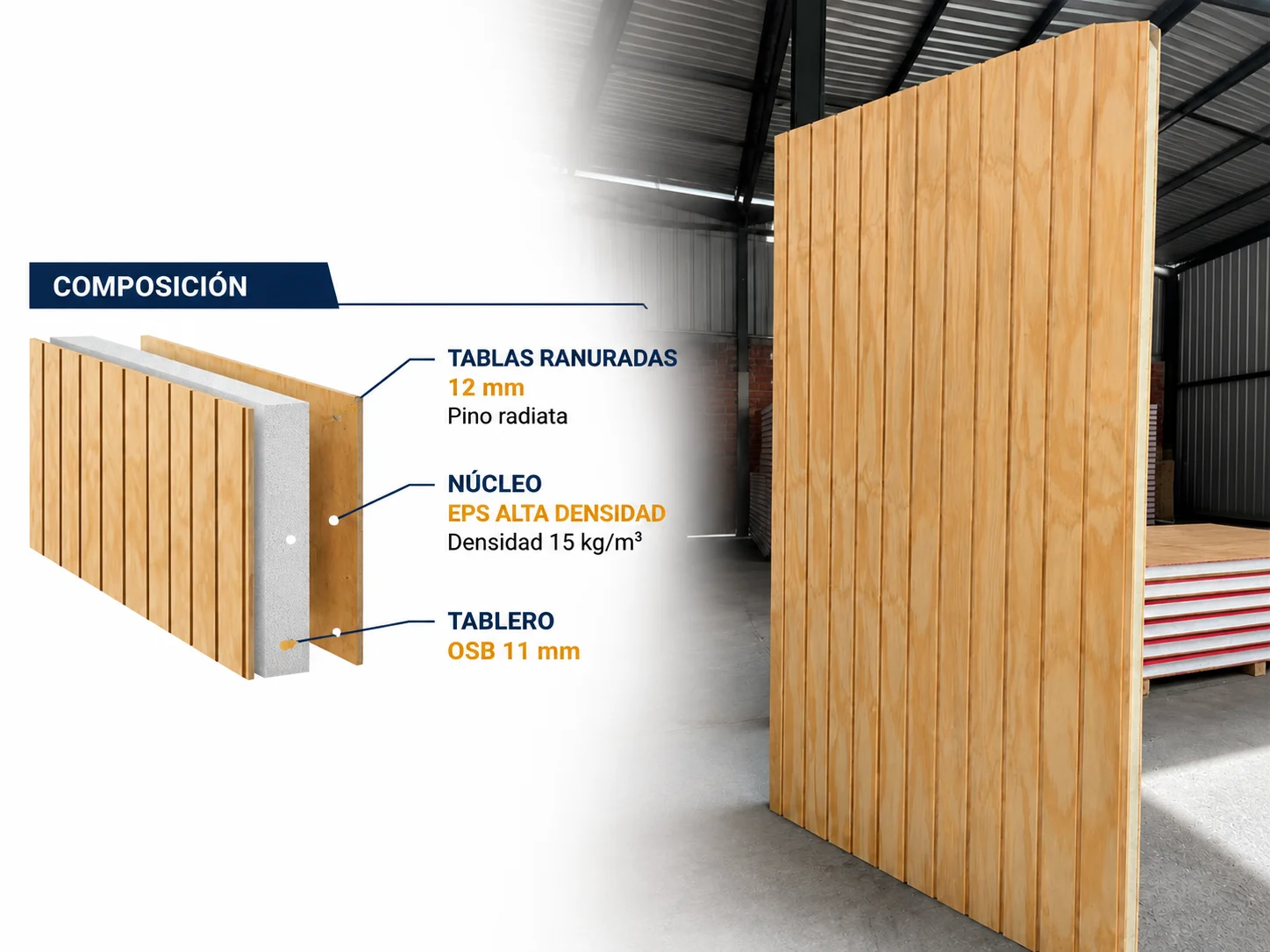 Panel SIP ranurado