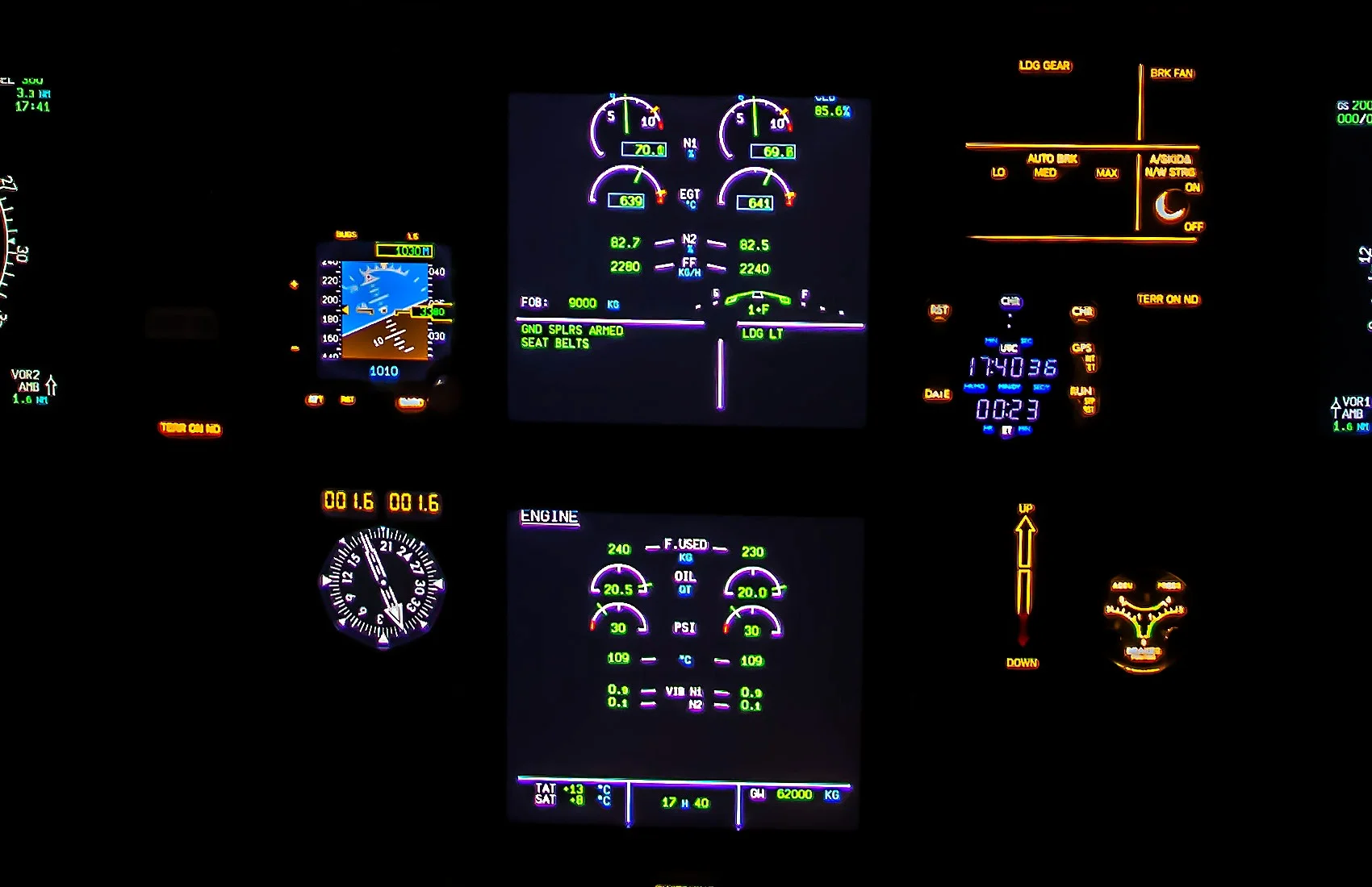 Pedestal central del A320
