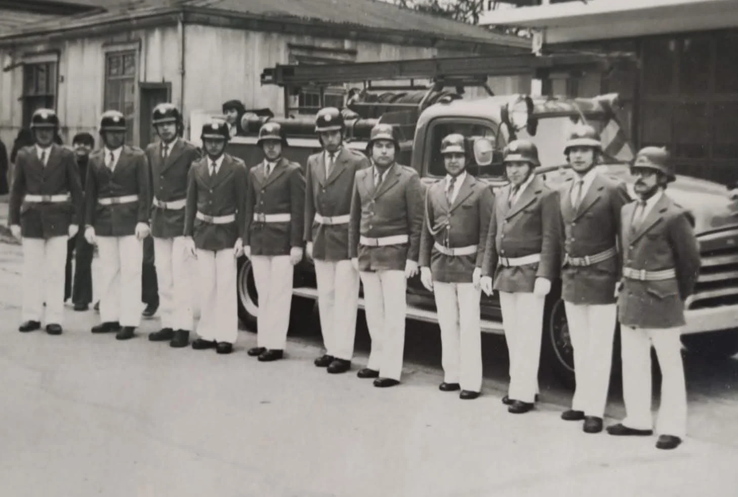 Imagen histórica del Cuerpo de Bomberos de La Unión