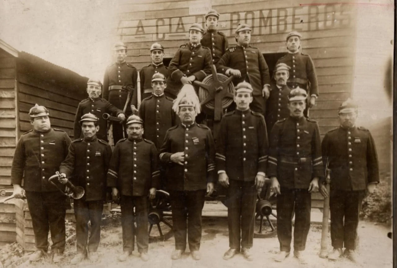 Imagen histórica del Cuerpo de Bomberos de La Unión